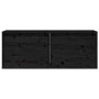 Wall cabinets 2 pcs solid black pine wood 45x30x35 cm by vidaXL, Shelves and shelves - Ref: Foro24-813444, Price: 80,66 €, Di...