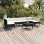 8-teiliges Gartenmöbel-Set und schwarze synthetische Rattankissen von vidaXL, Gartensets - Ref: Foro24-3094592, Preis: 569,79...