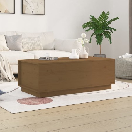 Solid pine honey brown coffee table 100x50x35 cm by vidaXL, Coffee table - Ref: Foro24-813423, Price: 83,37 €, Discount: %