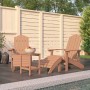 Adirondack-Gartenstühle mit Fußstütze und braunem HDPE-Tisch von vidaXL, Gartenstühle - Ref: Foro24-3095714, Preis: 346,99 €,...