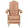 Adirondack Garden Chairs with Footrest and Brown HDPE Table by vidaXL, Garden chairs - Ref: Foro24-3095714, Price: 372,26 €, ...