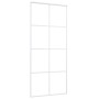 Puerta corredera ESG vidrio y aluminio blanca 90x205 cm de vidaXL, Puertas para el hogar - Ref: Foro24-151673, Precio: 184,20...