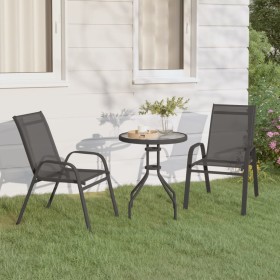 Graues 3-teiliges Garten-Bistro-Set von vidaXL, Gartensets - Ref: Foro24-318775, Preis: 126,99 €, Rabatt: %