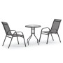 Gray 3-Piece Garden Bistro Set by vidaXL, Garden sets - Ref: Foro24-318775, Price: 126,18 €, Discount: %