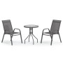 Gray 3-Piece Garden Bistro Set by vidaXL, Garden sets - Ref: Foro24-318775, Price: 126,18 €, Discount: %