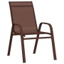 Stackable garden chairs 6 units brown textilene by vidaXL, Garden chairs - Ref: Foro24-318785, Price: 262,99 €, Discount: %