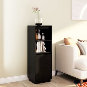 Tall sideboard in solid black pine wood 37x34x110 cm by vidaXL, Sideboards - Ref: Foro24-813519, Price: 74,69 €, Discount: %