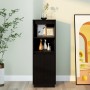 Tall sideboard in solid black pine wood 37x34x110 cm by vidaXL, Sideboards - Ref: Foro24-813519, Price: 74,75 €, Discount: %