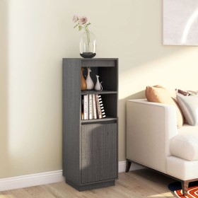 Tall sideboard in solid gray pine wood 37x34x110 cm by vidaXL, Sideboards - Ref: Foro24-813517, Price: 61,36 €, Discount: %