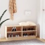 Solid pine wood shoe cabinet 110x34x45 cm by vidaXL, Shoe racks and shoe organizers - Ref: Foro24-813540, Price: 69,27 €, Dis...