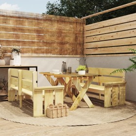 Garten-Essgruppe 3-teilig aus imprägniertem Kiefernholz von vidaXL, Gartensets - Ref: Foro24-3096626, Preis: 308,99 €, Rabatt: %