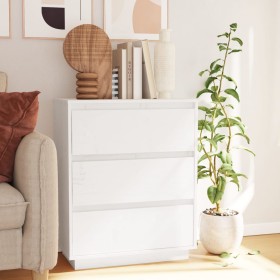 Solid white pine wood sideboard 60x34x75 cm by vidaXL, Sideboards - Ref: Foro24-813361, Price: 93,96 €, Discount: %