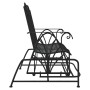 2-seater garden rocking bench black steel 114 cm by vidaXL, garden benches - Ref: Foro24-318833, Price: 220,53 €, Discount: %