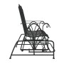 2-seater garden rocking bench black steel 114 cm by vidaXL, garden benches - Ref: Foro24-318833, Price: 220,53 €, Discount: %