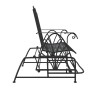 2-seater garden rocking bench black steel 114 cm by vidaXL, garden benches - Ref: Foro24-318833, Price: 220,53 €, Discount: %