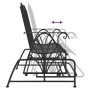 2-seater garden rocking bench black steel 114 cm by vidaXL, garden benches - Ref: Foro24-318833, Price: 220,53 €, Discount: %