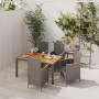 5-piece garden dining set and gray synthetic rattan cushions by vidaXL, Garden sets - Ref: Foro24-3094919, Price: 398,16 €, D...