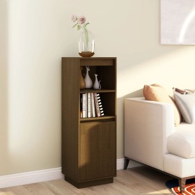 Tall solid pine wood sideboard in honey brown color 37x34x110 cm by vidaXL, Sideboards - Ref: Foro24-813518, Price: 66,99 €, ...