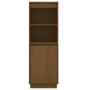 Aparador alto de madera maciza de pino marrón miel 37x34x110 cm de vidaXL, Aparadores - Ref: Foro24-813518, Precio: 66,99 €, ...