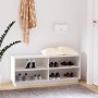 Solid white pine wood shoe cabinet 110x34x45 cm by vidaXL, Shoe racks and shoe organizers - Ref: Foro24-813541, Price: 58,65 ...