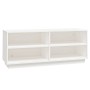 Solid white pine wood shoe cabinet 110x34x45 cm by vidaXL, Shoe racks and shoe organizers - Ref: Foro24-813541, Price: 63,60 ...