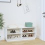 Solid white pine wood shoe cabinet 110x34x45 cm by vidaXL, Shoe racks and shoe organizers - Ref: Foro24-813541, Price: 63,60 ...