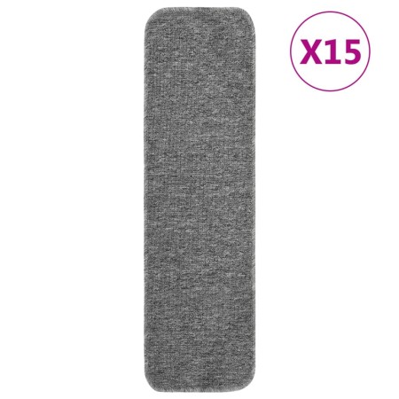 Stair mats 15 pcs gray rectangular 75x20 cm by vidaXL, Stair mats - Ref: Foro24-340397, Price: 37,58 €, Discount: %