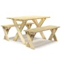 Juego de comedor de jardín 3 piezas madera de pino impregnada de vidaXL, Conjuntos de jardín - Ref: Foro24-3096625, Precio: 2...