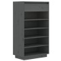 Shoe cabinet made of solid gray pine wood 60x34x105 cm by vidaXL, Shoe racks and shoe organizers - Ref: Foro24-813552, Price:...