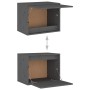 Grauer Wandschrank aus massivem Kiefernholz, 45 x 30 x 35 cm von vidaXL, Regale und Regale - Ref: Foro24-813439, Preis: 34,99...