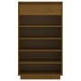 Solid pine wood shoe cabinet in honey brown color, 60x34x105 cm by vidaXL, Shoe racks and shoe organizers - Ref: Foro24-81355...