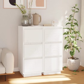 Sideboard 2 pcs solid white pine wood 32x34x75 cm by vidaXL, Sideboards - Ref: Foro24-813368, Price: 97,99 €, Discount: %