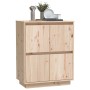 Aparador de madera maciza de pino 60x34x75 cm de vidaXL, Aparadores - Ref: Foro24-813375, Precio: 70,80 €, Descuento: %