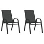 Stackable garden chairs 2 units black textilene by vidaXL, Garden chairs - Ref: Foro24-318777, Price: 81,45 €, Discount: %