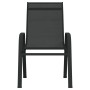 Stackable garden chairs 2 units black textilene by vidaXL, Garden chairs - Ref: Foro24-318777, Price: 81,99 €, Discount: %