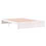 Estructura de cama madera maciza de pino blanco 140x200 cm de vidaXL, Camas y somieres - Ref: Foro24-833242, Precio: 185,19 €...