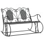 Garden rocking bench, two-seater, black steel, 113 cm by vidaXL, garden benches - Ref: Foro24-318829, Price: 178,74 €, Discou...