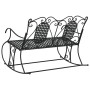 Garden rocking bench, two-seater, black steel, 113 cm by vidaXL, garden benches - Ref: Foro24-318829, Price: 178,74 €, Discou...