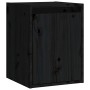 Wall cabinet 2 pcs solid black pine wood 30x30x40 cm by vidaXL, Shelves and shelves - Ref: Foro24-813484, Price: 63,98 €, Dis...