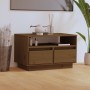 Solid pine wood TV stand in honey brown color, measuring 60x35x37 cm. by vidaXL, TV Furniture - Ref: Foro24-813428, Price: 44...