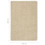 Alfombra peluda antideslizante color crema 140x200 cm de vidaXL, Alfombras - Ref: Foro24-340389, Precio: 60,17 €, Descuento: %