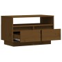 Solid pine wood TV stand in honey brown color, measuring 60x35x37 cm. by vidaXL, TV Furniture - Ref: Foro24-813428, Price: 44...