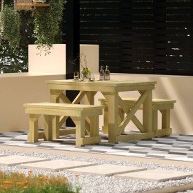 Garten-Essgruppe 3-teilig aus imprägniertem Kiefernholz von vidaXL, Gartensets - Ref: Foro24-3096617, Preis: 285,06 €, Rabatt: %