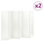 Biombos divisores de 6 paneles 2 uds blanco acero 240x180 cm de vidaXL, Divisores de ambientes - Ref: Foro24-3095200, Precio:...