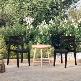 Garden chairs 2 units anthracite gray polypropylene by vidaXL, Garden chairs - Ref: Foro24-317728, Price: 81,99 €, Discount: %