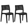 Garden chairs 2 units anthracite gray polypropylene by vidaXL, Garden chairs - Ref: Foro24-317728, Price: 81,40 €, Discount: %