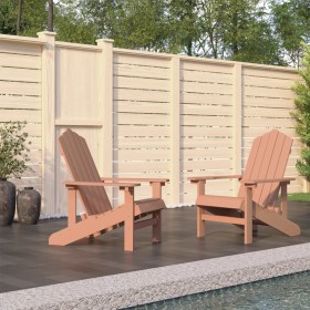 Adirondack Garden Chairs 2 units HDPE Brown by vidaXL, Garden chairs - Ref: Foro24-3095694, Price: 248,67 €, Discount: %