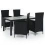 5-piece outdoor dining set with black rattan cushions by vidaXL, Garden sets - Ref: Foro24-3094827, Price: 351,31 €, Discount: %