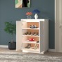 Solid pine wood shoe cabinet 60x35x80 cm by vidaXL, Shoe racks and shoe organizers - Ref: Foro24-813531, Price: 93,81 €, Disc...