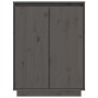 Schuhschrank aus massivem grauem Kiefernholz 60x35x80 cm von vidaXL, Schuhregale und Schuhorganisatoren - Ref: Foro24-813532,...